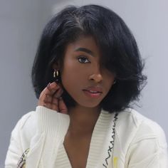 Natural Hair Bob Cut, Fluffy Bob, Natural Hair Bob, Pelo Afro, Short Wavy, Penteado Cabelo Curto, Short Bob Wigs, Front Lace Wigs Human Hair, Short Wigs