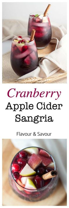 cranberry apple cider sangrija is an easy and delicious drink for the holiday season