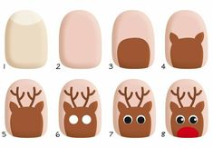 Nail Art Noel, Cute Simple Nails, Christmas Nail Art Designs, Nail Art Designs Videos