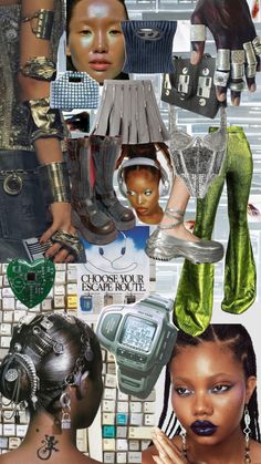 Technology mood board 90s Mood Board, Mood Board Fashion Inspiration Ideas, Career In Fashion Designing, Fashion Portfolio, Fashion Mood Board, Design Board, Mood Board Design, Mood Board Fashion