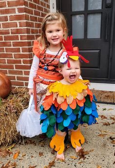 Hei Hei From Moana Inspired Costume | Etsy Halloween Costumes For Babies, Adorable Halloween Costumes, Costumes For Babies, Pink Brunette, Kid Costumes