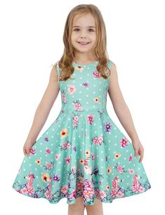 PRICES MAY VARY. Sleeveless and long sleeve T shirt dress, placement print on skirt, twirling casual girls dress. Patterns contain girls’ favorite unicorn, mermaid, butterfly, elk, Pegasus, lollipop, and candy. Fabric is highly stretchy and feels soft and comfortable. Available from toddler to teen, age among 2t, 3t, 4t, 5t, 6t to 12 years old girls. Suitable for spring, summer, fall, winter with a cardigan, coat, jacket and leggings. A good choice for birthday, party, dance, costume, beach, Hal Cute Dresses For Dances, Mermaid Butterfly, Flower Unicorn, Twirling Dress, Unicorn Mermaid, Twirly Dress, Long Sleeve Kids, Dress Flower