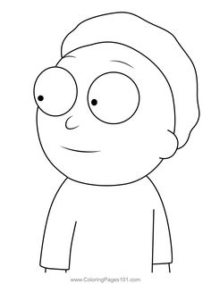 the simpsons character from south park is shown in this black and white drawing by coloring pages