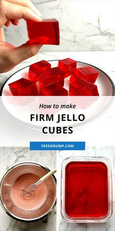 how to make fim jello cubes in the microwave and on the stove