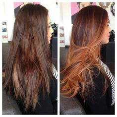 Sombre Hair, Blonde Lowlights, Copper Balayage, Popular Hair, Balayage Ombre, Caramel Highlights, Trendy Hair Color