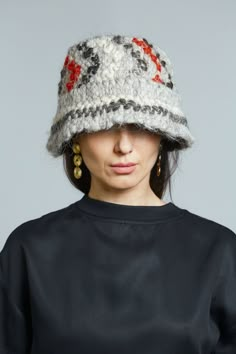 Hover is unique handmade unisex wool bucket hat with herringbone print (panama) The hat is very warm, soft and comfortable to wear. This is a wonderful birthday gift The best decision for 2021 year. SIZE: S-M (56-57 cm) Custom Made M-L (58-59 cm) Custom Made L-XL (60-61 cm) in stock Custom Made design is made after a base pattern, similar to ready-to-wear. Note that it will take our team 10 - 15 days to make your product, so remember to add this to the delivery time. MATERIAL: Made of 100% wool. Handmade Cloche Hat With Curved Brim For Winter, Handmade Gray Winter Hat, Handmade Bucket Hat With Curved Brim For Winter, Handmade Curved Brim Bucket Hat For Winter, Handmade Winter Bucket Hat With Short Brim, Wool Bucket Hat, Team 10, Handmade Knitwear, Grey Hat