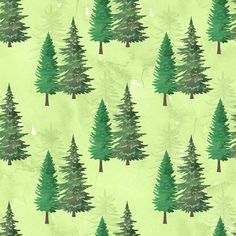 a green background with trees on it