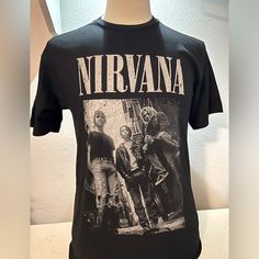 Rock Band T-Shirt Nirvana Front Print Classic Fit Us Men’s Size M Brand New No Tags Nirvana Clothes, Nirvana T Shirt, Nirvana Tshirt, Nirvana Shirt, Us Man, Rock Band, Nirvana, Black Cream, Rock Bands