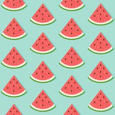 watermelon slices on a blue background