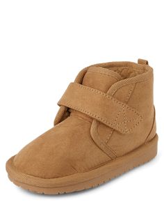 FABRICATION: 100% faux suede upper, 100% sherpa lining, 51% recycled TPR/49% TPR outsole, imported CLOSURE: Hook-and-loop strap & back pull-tab Part of our shoePLACE® collection. Toddler Boys Teddy Boots | The Children's Place Toddler Boys Teddy Boots | Size 4T | Tan Toddler Boots, Size 4t, Childrens Place, Pull Tab, Toddler Boys, Faux Suede, Baby Clothes, Shoe Boots, Boots