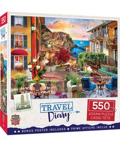 a jigsaw puzzle box with an image of a city