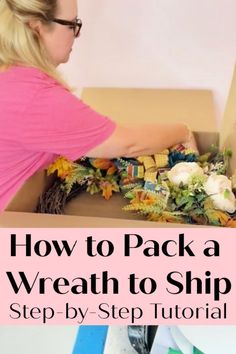 Wreath Packaging Ideas, Selling Wreaths On Etsy, Storing Wreaths, Shipping Wreaths, Wreath Making Business, Wreath Business, 2023 Crafts, Ribbon Wreaths, Deco Mesh Wreaths Tutorials