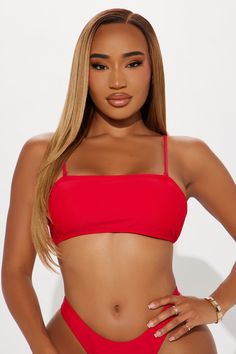 Available In Red. Mix And Match Bikini Top Pair with any style from our Maui Mix and Match Swim Collection to complete the look! Separate Top Bandeau Top Removable Adjustable Straps Full Stretch Final Sale Shell: 82% Nylon 18% Spandex Lining: 92% Polyester 8% Spandex Imported | Maui Mix And Match Bandeau Bikini Top in Red size XS by Fashion Nova Vs Lingerie, Free Dresses, Sweater Jumpsuit, Bandeau Top, Mix N Match, Red Fashion, Black Beauty, Final Sale, Fashion Nova