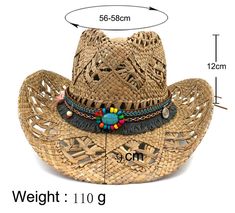 If you're looking to make your appearance special, don't hesitate to get this stylish unisex straw hat. Its fantastic color and floral pattern add a touch of class to your look. Perfect for casual events, allowing air to flow freely and preventing overheating. Upgrade your style with this charming and functional hat.Specifications Weaving Method: Crochet Suitable Season: Summer, Spring, Autumn Style: Europe and America Style: Casual Pattern Type: Floral Origin: Mainland China Model Number: QB291 Material: Straw Material: Salt Grass Item Type: Cowboy Hats Gender: Unisex Department Name: Adult Brand Name: GeraldBlack Shipping This product ships from China in 3 to 5 days. You should receive this product within 12 to 21 business days. Our standard shipping is free to most countries around the Bohemian Straw Hat For Spring Outdoor, Bohemian Spring Outdoor Straw Hat, Western Style Straw Cap For Vacation, Country Style Cap For Vacation, Country Style Vacation Cap, Vintage Summer Fedora For Festivals, Western Style Cap Sun Hat For Vacation, Trendy Summer Straw Cap, Western Style Sun Hat For Vacation