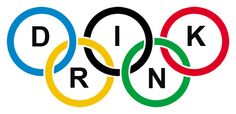 the olympic rings with the letters dkn and rl on them in different colors