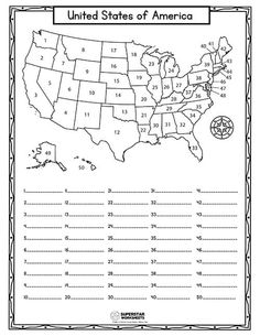 the united states of america map with numbers and places to find which country you are