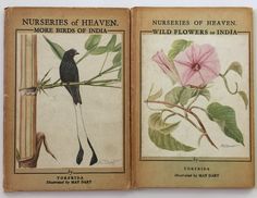 two books with pictures of birds on them