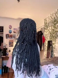 Long Microlocs, Mini Locs, Braided Dreadlocks, Cute Natural Hairstyles, Dreadlock Style, Braids Hairstyles Pictures, Kawaii Hairstyles, Dread Hairstyles, Natural Hair Inspiration