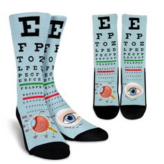 Optometry Education, Eye Accessories, Optometry Office, Eye Doctor, Pattern Socks, Doctor Gifts, Buy Shoes Online, Funny Socks, Calf Socks