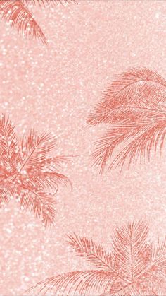 pink palm trees are shown against a light pink background with speckles in the foreground