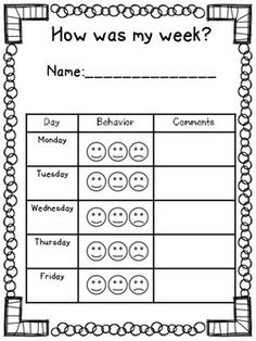 a printable worksheet with the words how was my week written on it