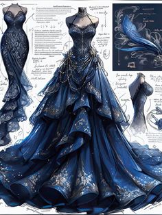 #fantasy Manhwa Dress, Dreamy Gowns, Fashion Drawings, Dress Design Drawing, Clothing Design Sketches, Old Fashion Dresses, Fantasy Dresses, Fashion Drawing Dresses, Dress Design Sketches