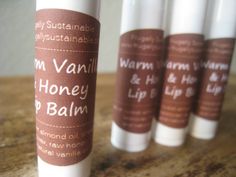 A Recipe for Homemade Warm Vanilla and Honey Lip Balm and then design your own labels and label it -:) Chapstick Diy, Herbal Living, Lip Balm Recipe, Vanilla Oil, Diy Lotion