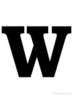 the letter w is made up of black and white letters with one smaller letter at the bottom