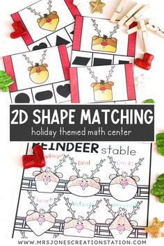 christmas themed printables for the 2nd grade and 3rd grade students to use in their math centers