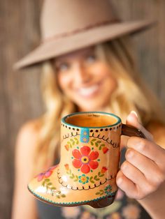 Folk Art Coffee Mug - Betty the Boot-view 1 Coffee Inspired Gifts, Western Mug, Nancy Gardner Ceramics, Sculpted Pottery, Strawberry Christmas, Creative Mugs, Wedding Mug, Fun Mugs, Unique Mug