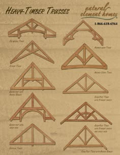 the instructions for building a house with wood trusses and roof trusss are shown in this