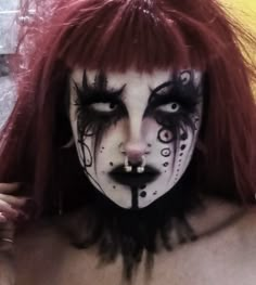 Extreme Gothic Makeup, Deathcore Makeup, Goth Festival Makeup, Gothic Clown Makeup, Japanese Goth, Halloweenský Makeup