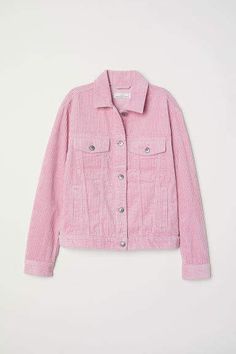 H&M Corduroy Jacket - Pink Affordable Work Clothes, Outfits Vintage, Short Playsuit, Blouse Jeans, Pink Lady, Blazer With Jeans, Corduroy Jacket, Girly Fashion