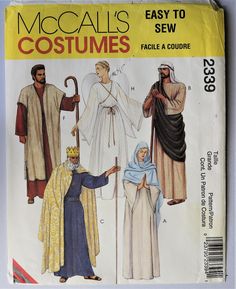 an old fashion sewing pattern with men and women in medieval costumes, including a man holding a cane