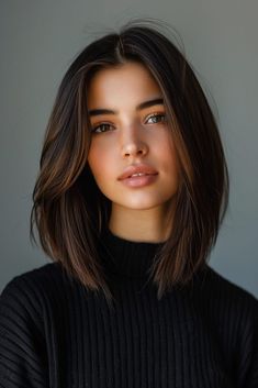 40 Hairstyles for Straight Hair to Make You Stand Out 6 Short With Layers Shoulder Length, Shoulder Length Hair With Light Layers, Long Bob From The Back, Long Bob Women, Long Bob On Wavy Hair, Shoulder Length Bob Layers, Trendy Haircuts Straight Hair, Short Bob For Straight Hair, Mid Length Hair Side Part Straight