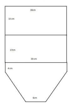 a diagram showing the size and width of a neck tie, with measurements for each piece