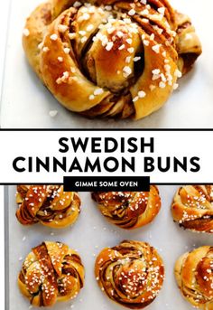 swedish cinnamon buns with sesame seeds on top