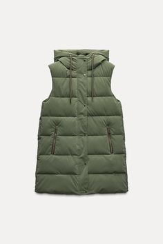 LONG PUFFER VEST Long Puffer Vest, Puffer Gilet, Waistcoat Dress, Cardigan Sweater Vest, Gilet Long, Fall 24, Long Puffer, Cardigan Sweater Dress, Cardigan Sweater Jacket