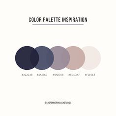 the color palette is shown in different shades