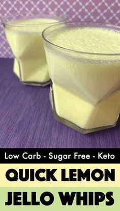 Jello Whip, Recipe For Lemonade, Keto Jello, Serving Glasses, Low Carb Brownies, Sugar Free Recipes Desserts