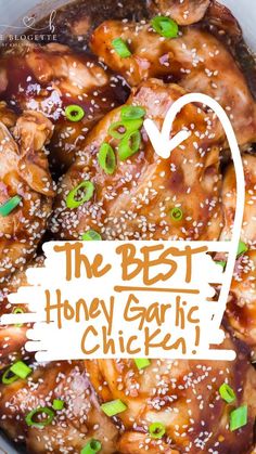 the best honey garlic chicken recipe in a pan