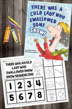 there was a cold lady who swallowed snow activity for kids to learn how to read