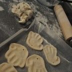 the dough is being made and ready to go into the oven for making elephant shaped cookies