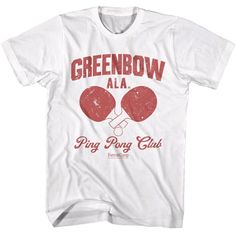 "Forrest Gump Greenbow Ping-Pong Club Alabama Table Tennis Team Men's T-Shirt by American Classics \"My Mama said... Life is like a box of chocolates\"... It's almost guaranteed that you've seen Forrest Gump, who hasn't - it's a classic movie already! If you somehow have not managed to see Forrest Gump, you must! Gump (played by Tom Hanks) is a slow-witted but kind-hearted man from Alabama, who is accidentally involved in key global incidents, inspired by the novel by Winston Groom. The movie wa Forrest Gump Running Shirt, Rocker Tank Tops, Rocker Tank, Fit For Men, Forrest Gump, Movie Shirts, Aerosmith, Iconic Design, Favorite Words