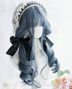 Dark Midnight Blue, Kawaii Wigs, Fantasy Hair, Anime Hair, Cosplay Wig, How To Draw Hair