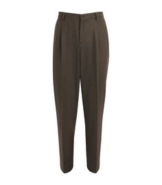 Find SUNSPEL Boiled Wool Pleated Trousers on Editorialist. Crafted from an exceptionally soft and smooth boiled wool sourced from a renowned Italian mill, this pair of Sunspel trousers is a true staple in your trouser rotation. Crafted to a regular fit, this pair is complete with a tailored waistband, slanted side pockets and classic horn buttons. Mens Pleated Trousers, Pleated Trousers, Boiled Wool, Swimwear Shorts, Field Jacket, Short Coat, T-shirt Polos, Trouser Jeans, Puffer Coat