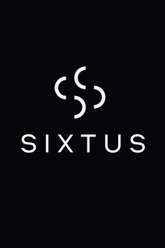 the logo for sixtus is shown in white on a black background, and it appears to be minimalistic