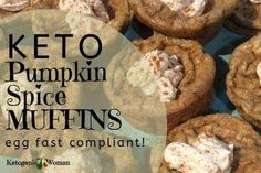 keto pumpkin spice muffins on a plate