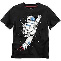 Baby Boy Graphic Tees, Astronaut Graphic, Toddler Boy Tops, Boys Closet, Baby Boy Tops, Space Shirts, Boys Knits, Carters Baby Boys, Boys Graphic Tee