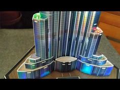 a model of a city with tall buildings